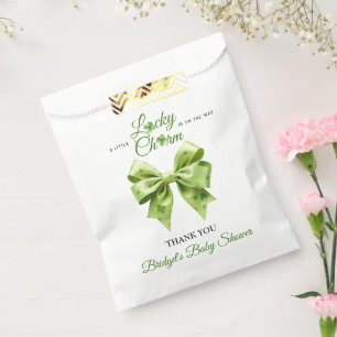 Lucky charm Thank You Irish clover baby shower Favour Bags