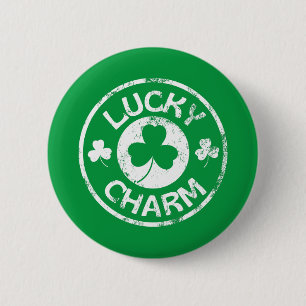 Lucky Charm Vintage St Patrick's Day 6 Cm Round Badge