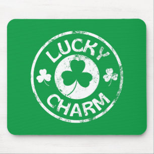 Lucky Charm Vintage St Patrick's Day Mouse Pad