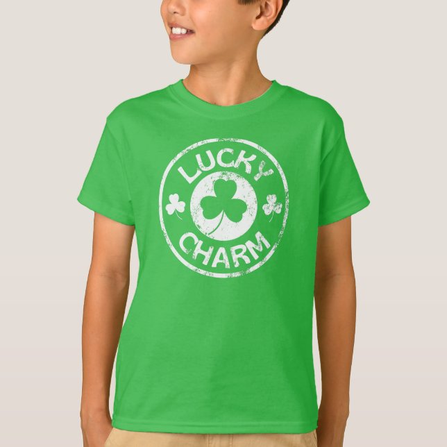 Lucky Charm Vintage St Patrick's Day T-Shirt (Front)