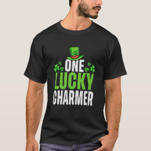 LUCKY CHARMER Funny St. Patrick's Day Clover Boys T-Shirt