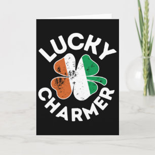 Lucky Charmer Shirt Boys Kids Girl Funny St. Patri Card