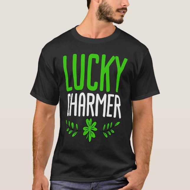 LUCKY CHARMER  St Patrick's Day  Boys Kids Girl  2 T-Shirt (Front)
