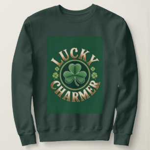 Lucky Charmer Women's Forest Green Sweatshirt