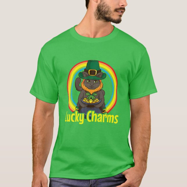 Lucky Charmes Design For St. Patricks Day T-Shirt (Front)