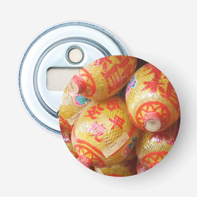 Lucky Chinese Paper Lanterns Bottle Opener (Front)
