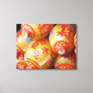 Lucky Chinese Paper Lanterns Canvas Print