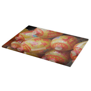 Lucky Chinese Paper Lanterns Cutting Board