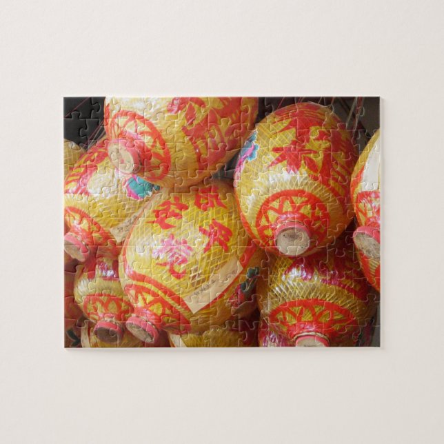 Lucky Chinese Paper Lanterns Jigsaw Puzzle (Horizontal)