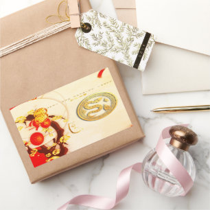 Lucky Chinese Snake New Year 2025 VRS Rectangular Sticker