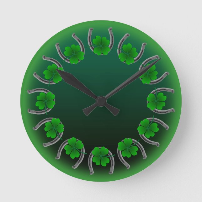 Lucky Clock St. Patrick's Lucky Charm Wall Clock (Front)