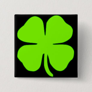 Lucky clover 15 cm square badge