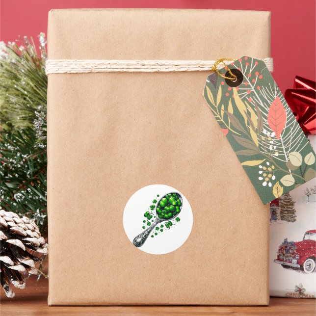 Lucky Clover 🍀 A Timeless Symbol of Good Fortune Classic Round Sticker (Holiday)