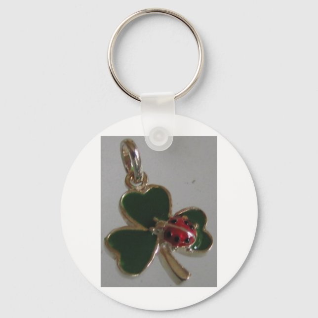 lucky clover and ladybird key ring (Front)