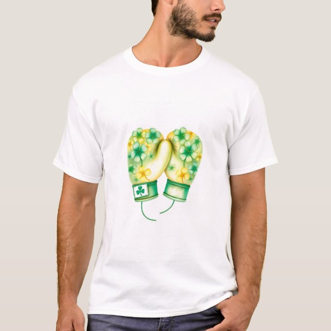 Lucky clover boxing gloves T-Shirt (Front)