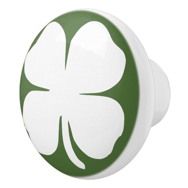 Lucky Clover Ceramic Knob (Right)