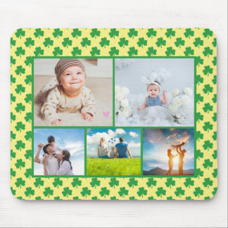 Lucky Clover: Customisable 5Photos Mouse Pad
