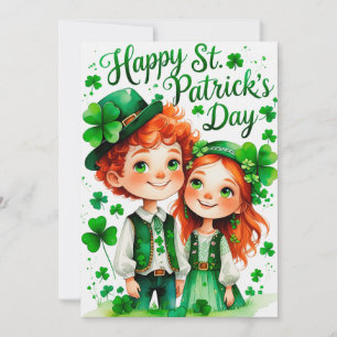 Lucky Clover Design for St. Patrick's Day Holiday Card