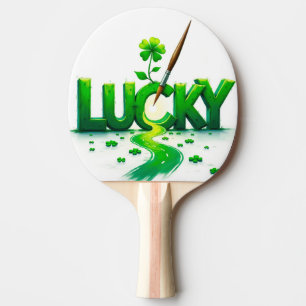 Lucky Clover Design for St. Patrick's Day Ping Pong Paddle