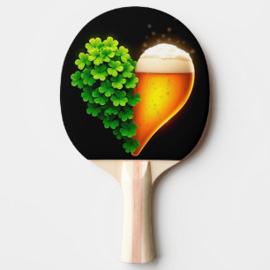 Lucky Clover Design for St. Patrick's Day Ping Pong Paddle