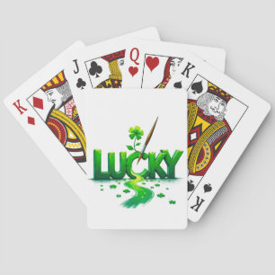 Lucky Clover Design for St. Patrick's Day Playing Cards