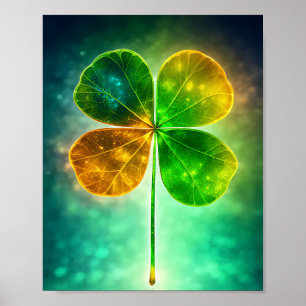 Lucky Clover Design for St. Patrick's Day Poster