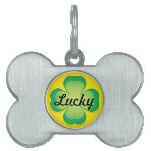Lucky Clover Dog Tag