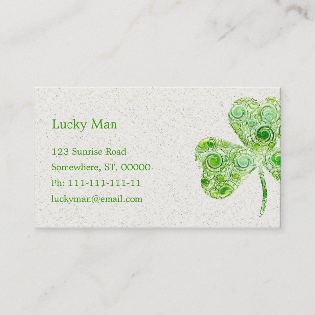 Lucky Clover | Floral Business Card (Front)