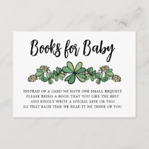 Lucky Clover For Baby Gender Neutral Baby Shower Enclosure Card