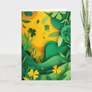 Lucky Clover Greetings Card