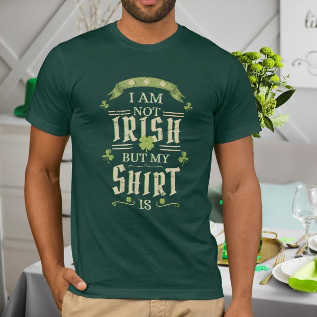 Lucky Clover Grunge Typography St Patrick Day Mens T-Shirt (Creator Uploaded)