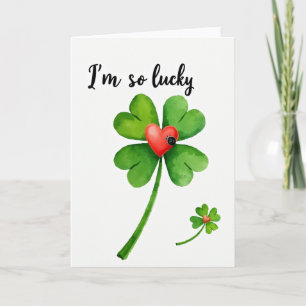 Lucky Clover Heart Art Card