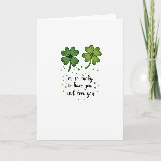 Lucky Clover Love You Card (Front)