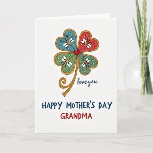 Lucky Clover Mothers Day Card