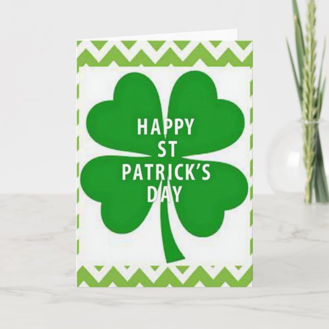 Lucky Clover Pattern Card (Front)