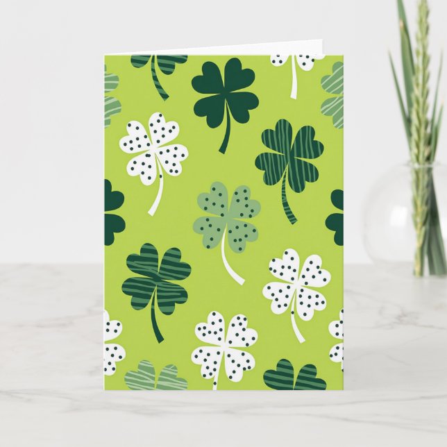 Lucky Clover Pattern Greats Card (Front)