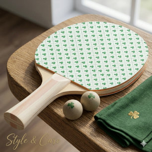 Lucky Clover Pattern Paddle for Table Tennis