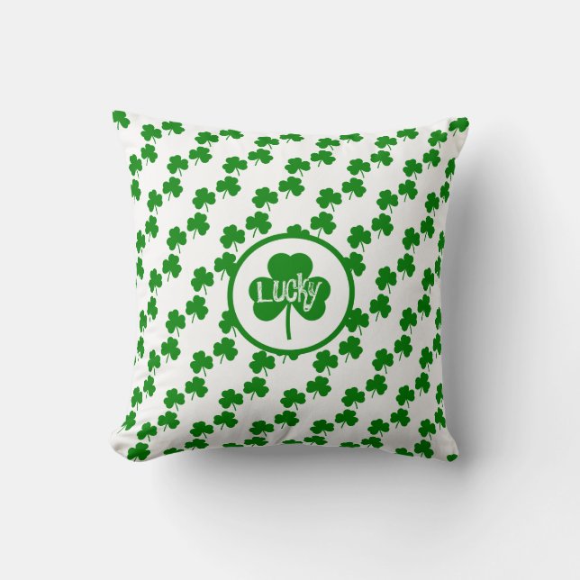 Lucky clover Saint Patrick's  Cushion (Front)