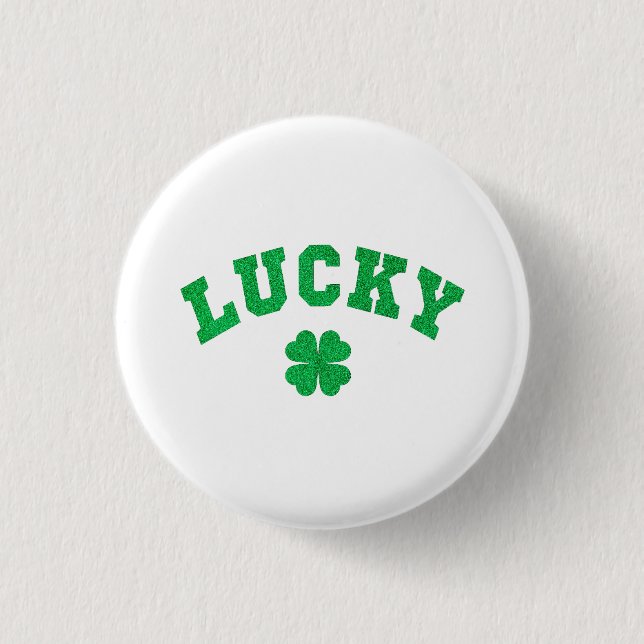 Lucky Clover Saint Patricks Day 3 Cm Round Badge (Front)
