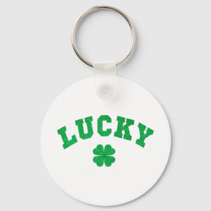 Lucky Clover Saint Patricks Day Both Side Print Key Ring