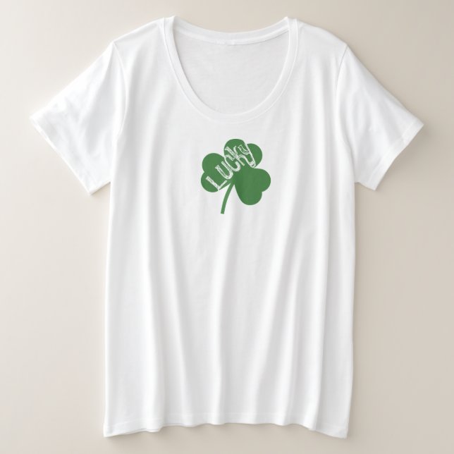 Lucky clover Saint Patrick's   Sweatshirt Plus Size T-Shirt (Design Front)