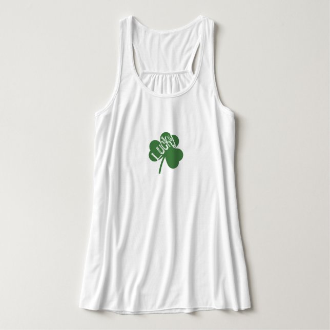 Lucky clover Saint Patrick's   Sweatshirt Singlet (Design Front)
