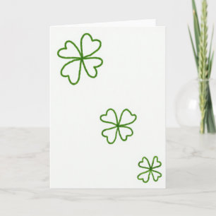 Lucky Clover Simple Good Fortune Card