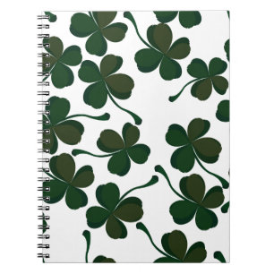 lucky clover spiral notebook