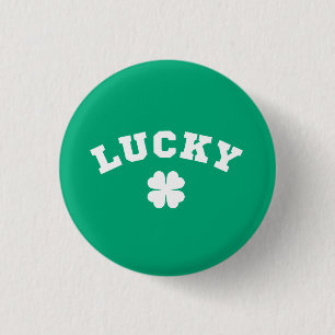 Lucky Clover St. Patricks Day 3 Cm Round Badge