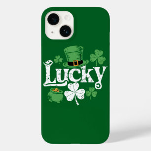 Lucky Clover St Patrick's Day Shamrock Vintage Case-Mate iPhone 14 Case