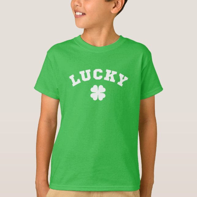 Lucky Clover St. Patricks Day T-Shirt (Front)