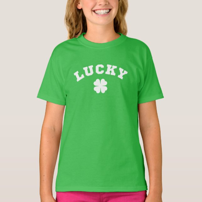 Lucky Clover St. Patricks Day T-Shirt (Front)