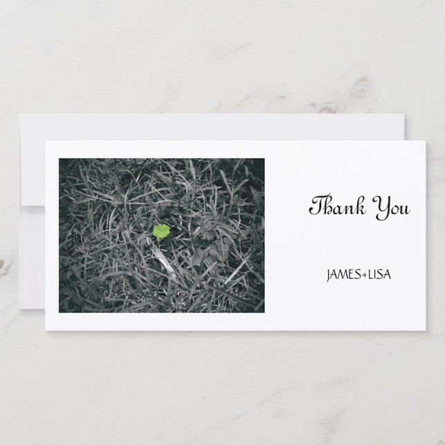 lucky clover thank you card (Front)