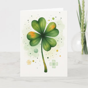 Lucky Clover Watercolor Card